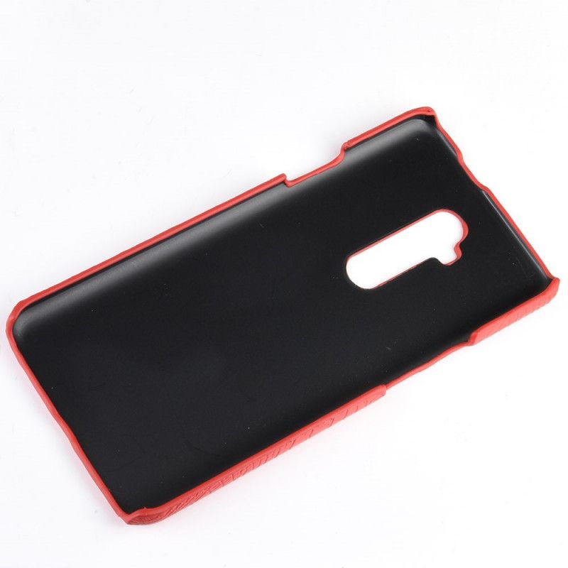 Kuori OnePlus 7T Pro Valkoinen Musta Krokotiilin Ihovaikutus
