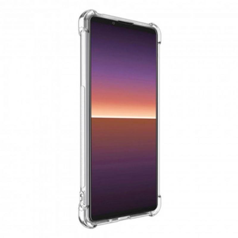 Kuori Sony Xperia 1 Iii Läpinäkyvä Imak-näytönkalvolla Suojakuori