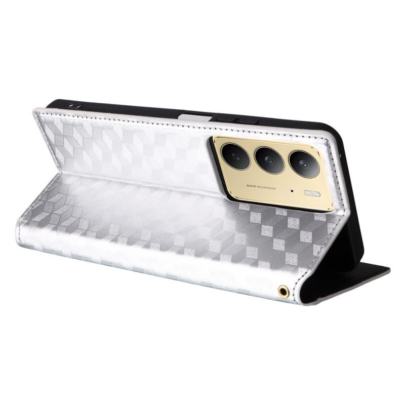 Nahkakotelo Realme 14x 5g Timanttikuvio