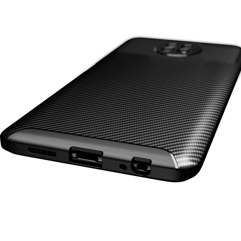 Case Kuoret Xiaomi Redmi Note 9 5G / Note 9T 5G Tummansininen Musta Puhelinkuoret Taipuisa Hiilikuitu