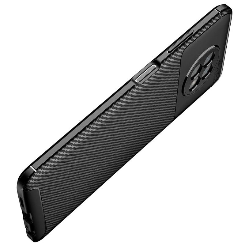 Case Kuoret Xiaomi Redmi Note 9 5G / Note 9T 5G Tummansininen Musta Puhelinkuoret Taipuisa Hiilikuitu