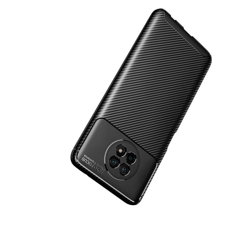 Case Kuoret Xiaomi Redmi Note 9 5G / Note 9T 5G Tummansininen Musta Puhelinkuoret Taipuisa Hiilikuitu