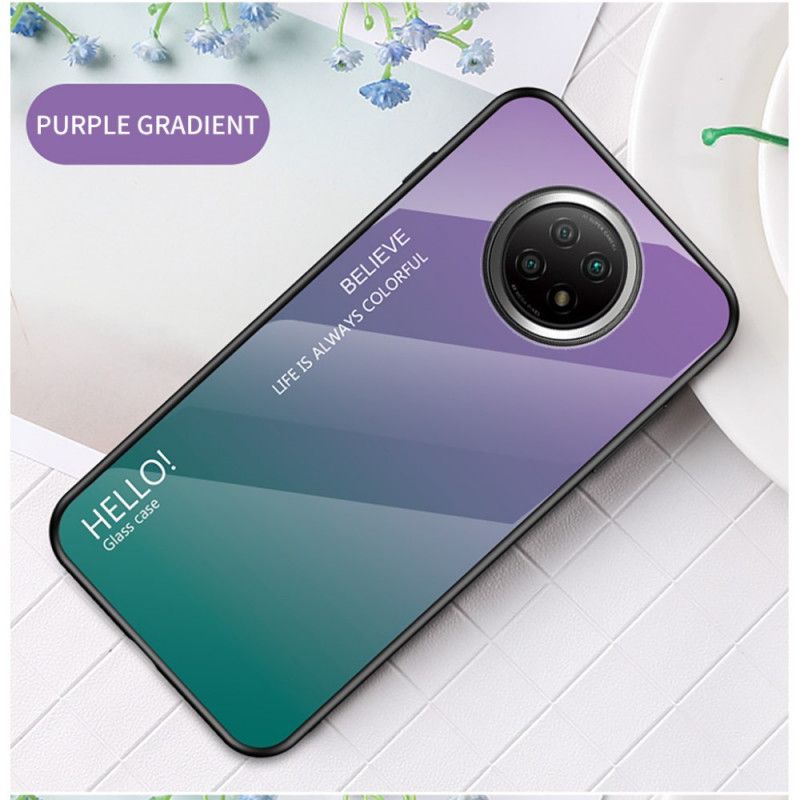 Case Kuoret Xiaomi Redmi Note 9 5G / Note 9T 5G Valkoinen Musta Puhelinkuoret Hei Karkaistu Lasi