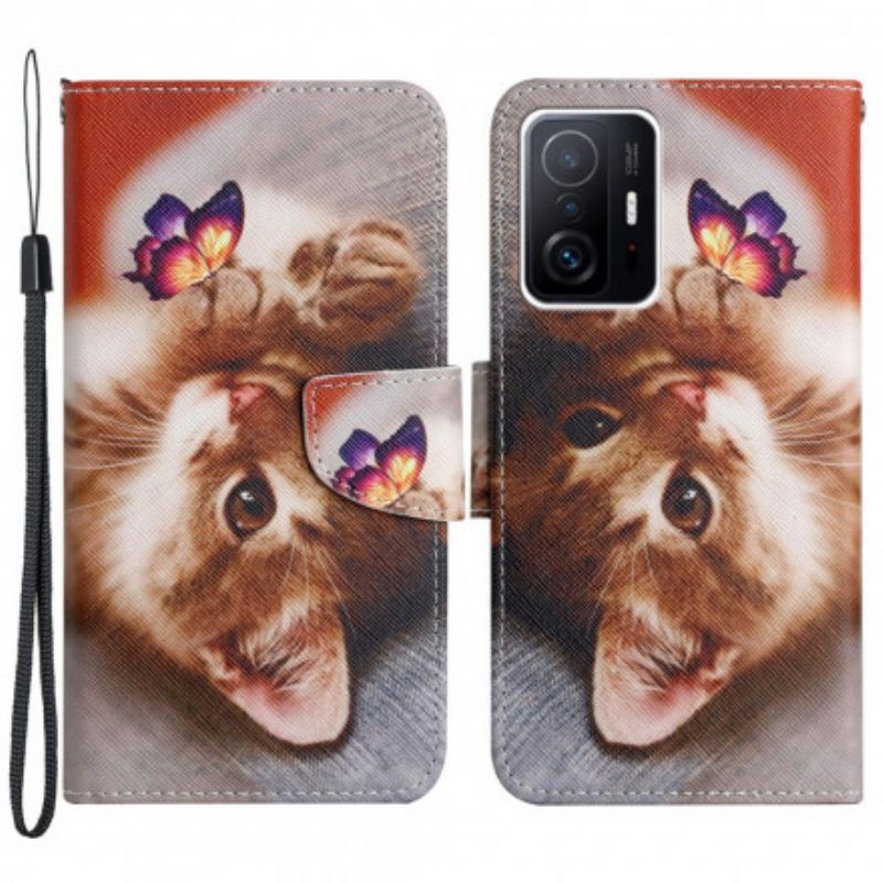 Flip Kotelot Xiaomi Mi 11t / 11t Pro Kissani Ja Perhonen