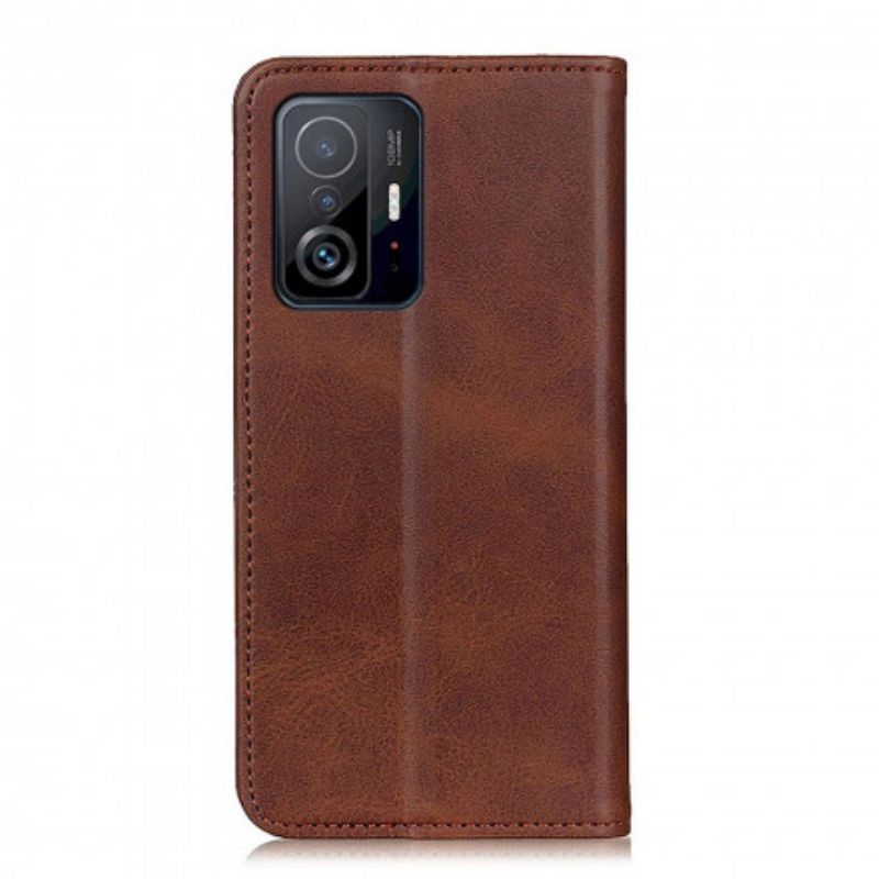 Nahkakuori Flip Kotelot Xiaomi Mi 11t / 11t Pro Puhelinkuoret Matta Haljasnahka