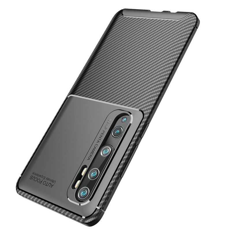 Kuori Xiaomi Mi Note 10 / 10 Pro Ruskea Musta Taipuisa Hiilikuitu
