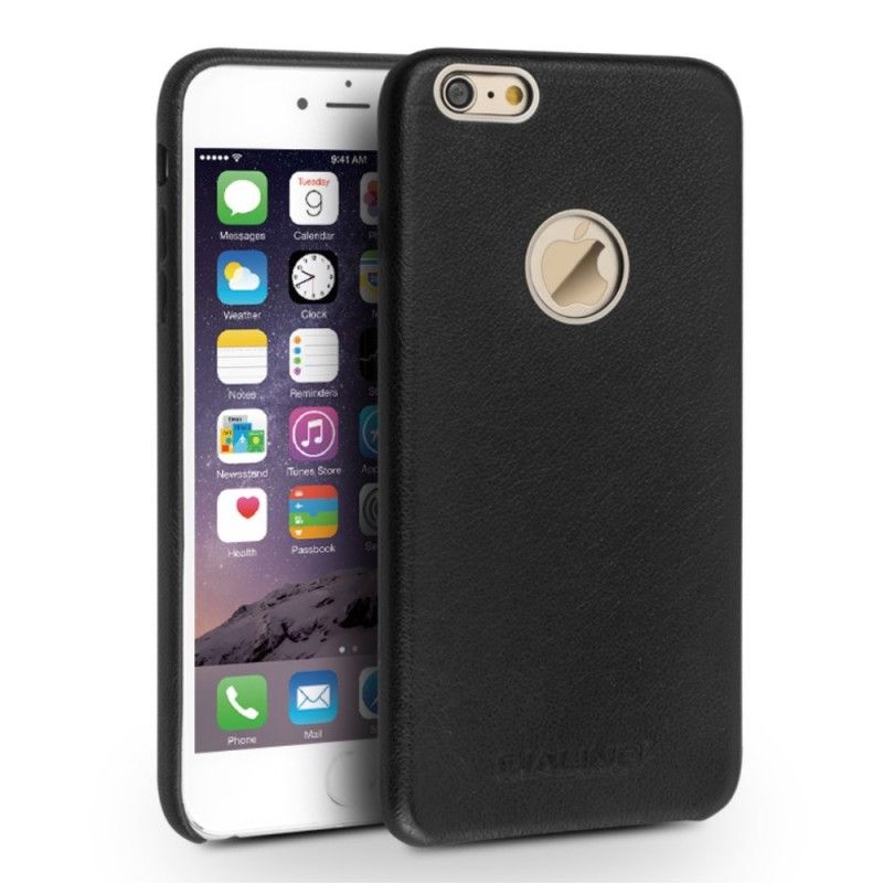Kuori iPhone 6 / 6S Plus Ruskea Aitoa Nahkaa - Qialino Suojakuori