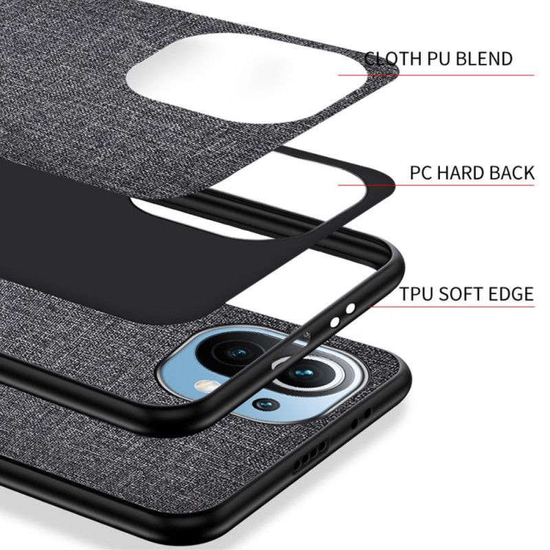 Case Kuoret Xiaomi Mi 11 Harmaa Musta Puhelinkuoret Kankaan Rakenne