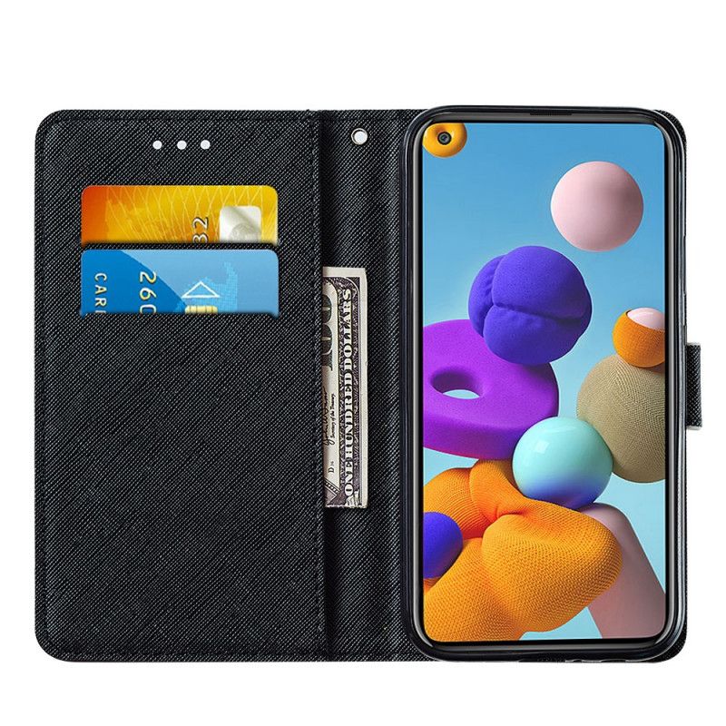 Flip Case Xiaomi Mi 11 Kissa Ja Sininen Perhonen