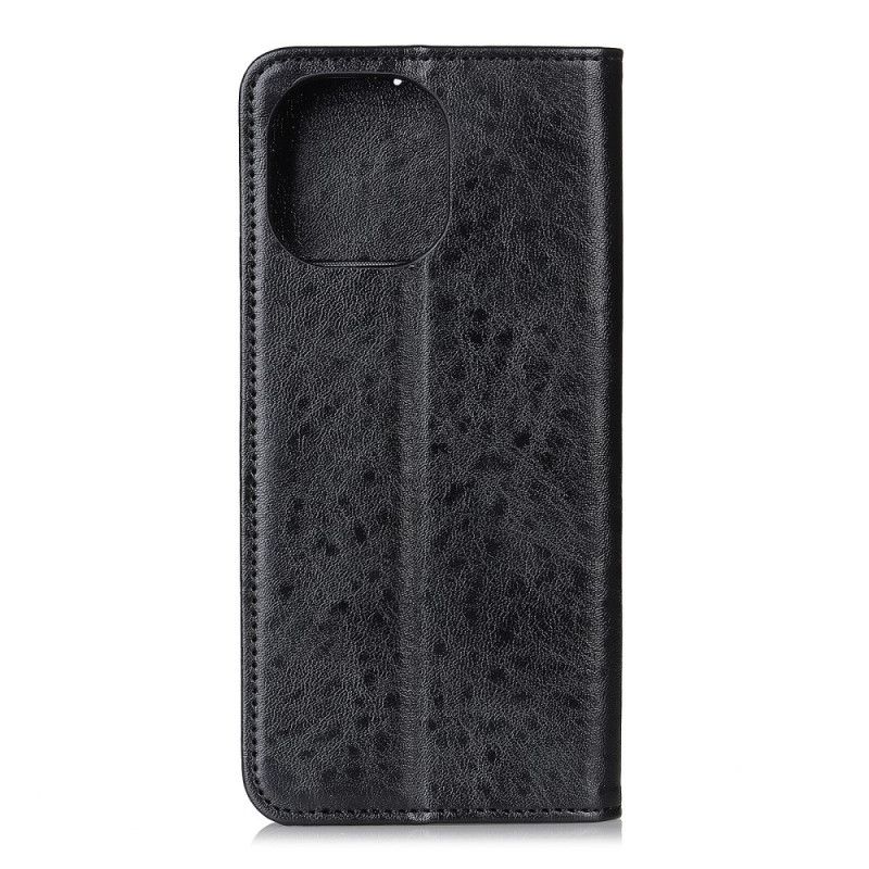 Flip Kotelot Xiaomi Mi 11 Punainen Musta Kuvioitu Halkaistu Nahka Suojakuori