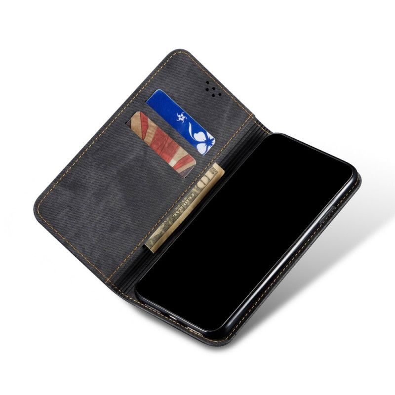 Flip Kotelot Xiaomi Mi 11 Tummansininen Musta Farkkukangas