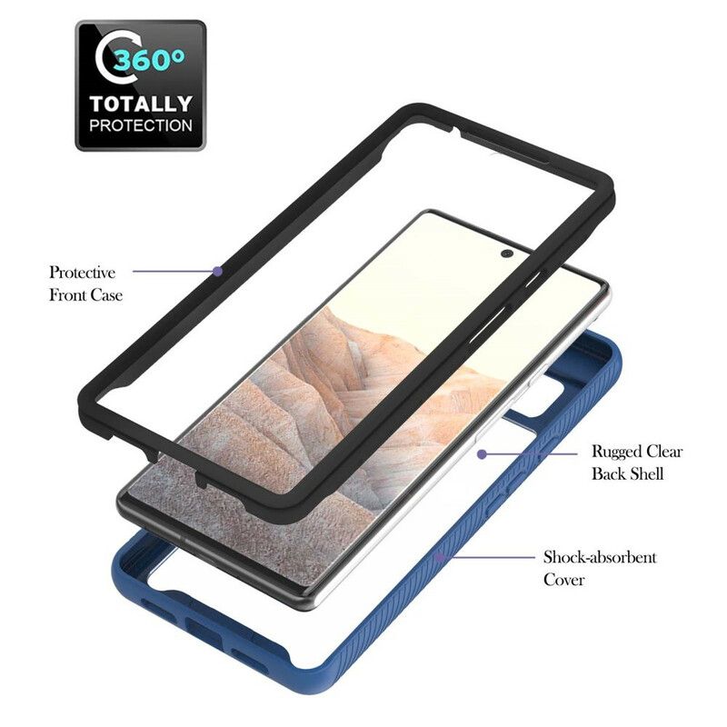 Kuori Case Google Pixel 6 Puhelinkuoret Hybridi Viistetyt Reunat Renkaalla