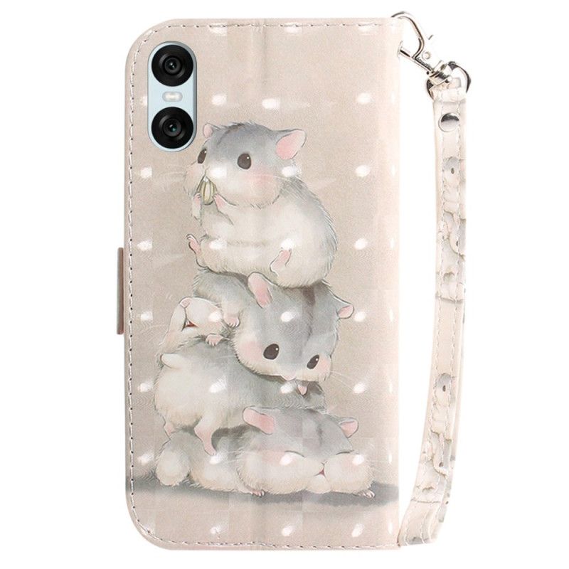 Kotelot Sony Xperia 10 Vi Hamsterit Hihnalla