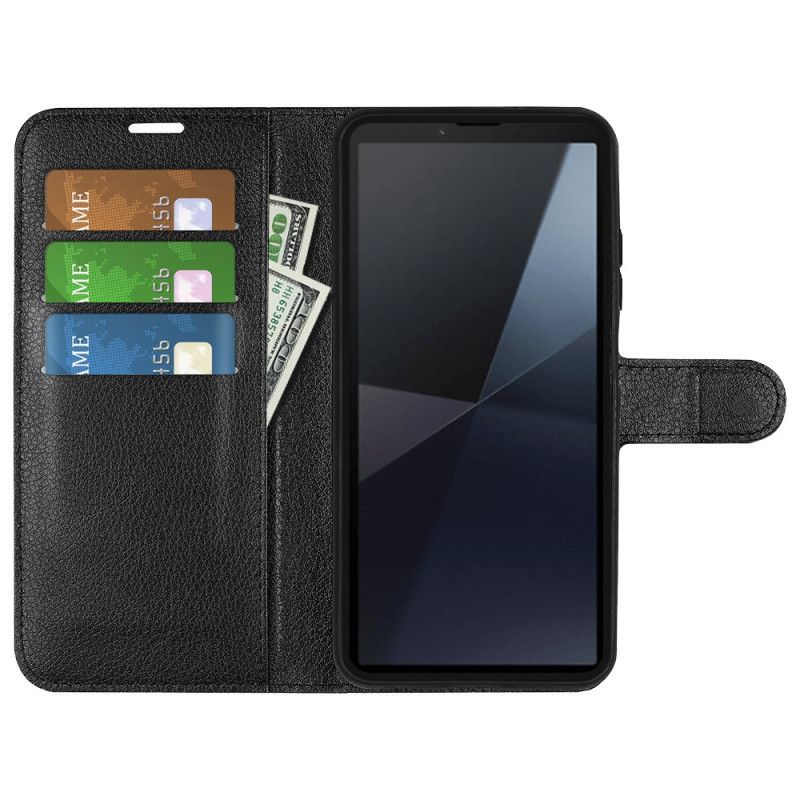 Kotelot Sony Xperia 10 Vi Litsi Keinonahkaa