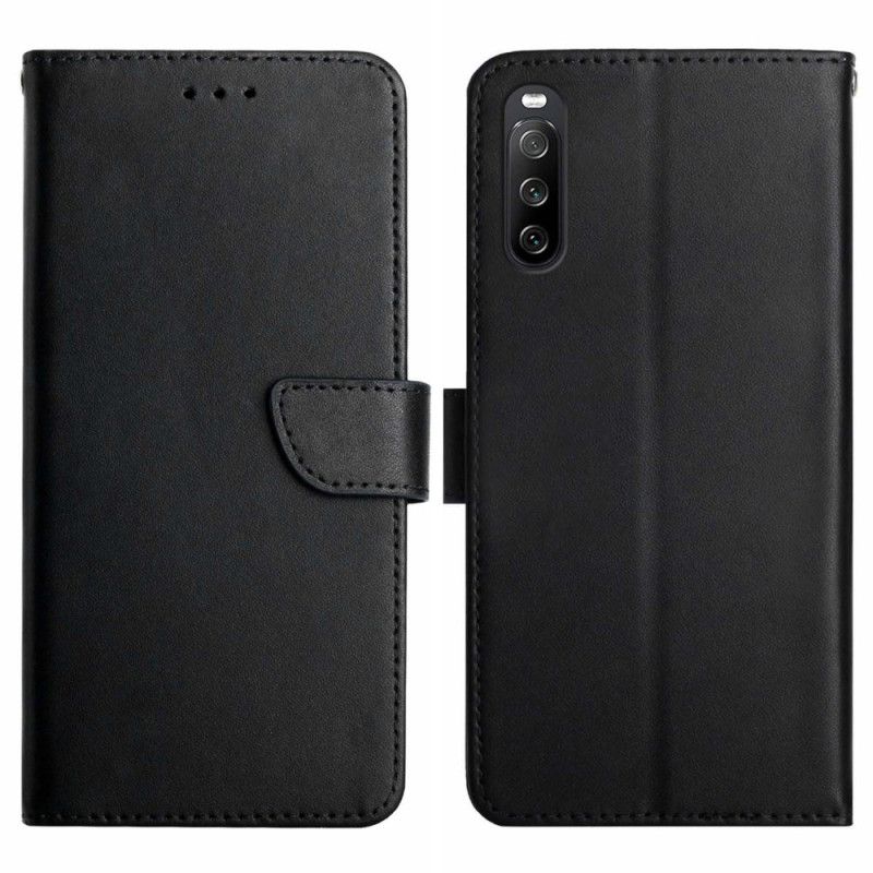 Kotelot Sony Xperia 10 Vi Nappanahkaa Suojakuori
