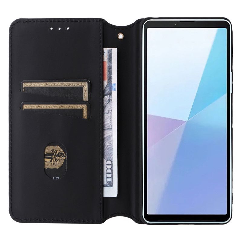 Nahkakotelo Sony Xperia 10 Vi 3d-timantteja