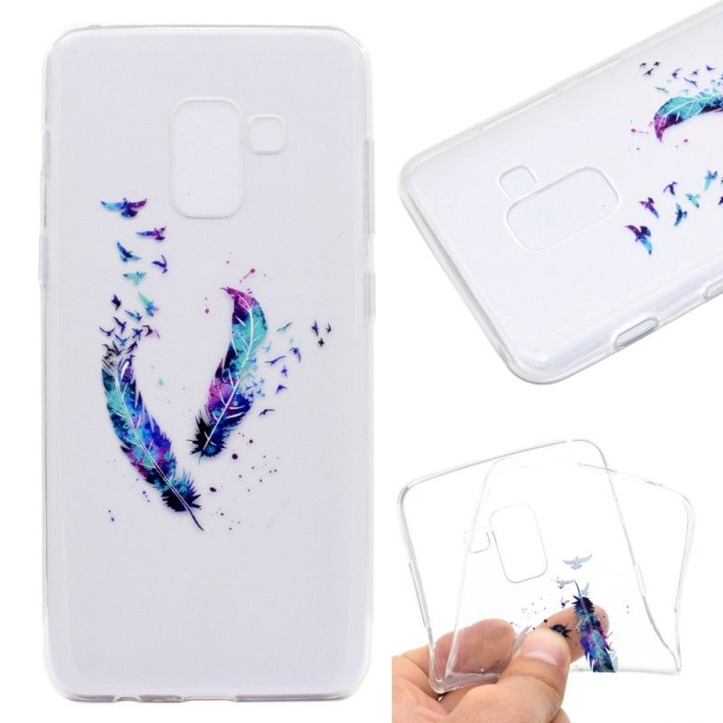 Kuori Samsung Galaxy J6 Läpinäkyvät Höyhenet