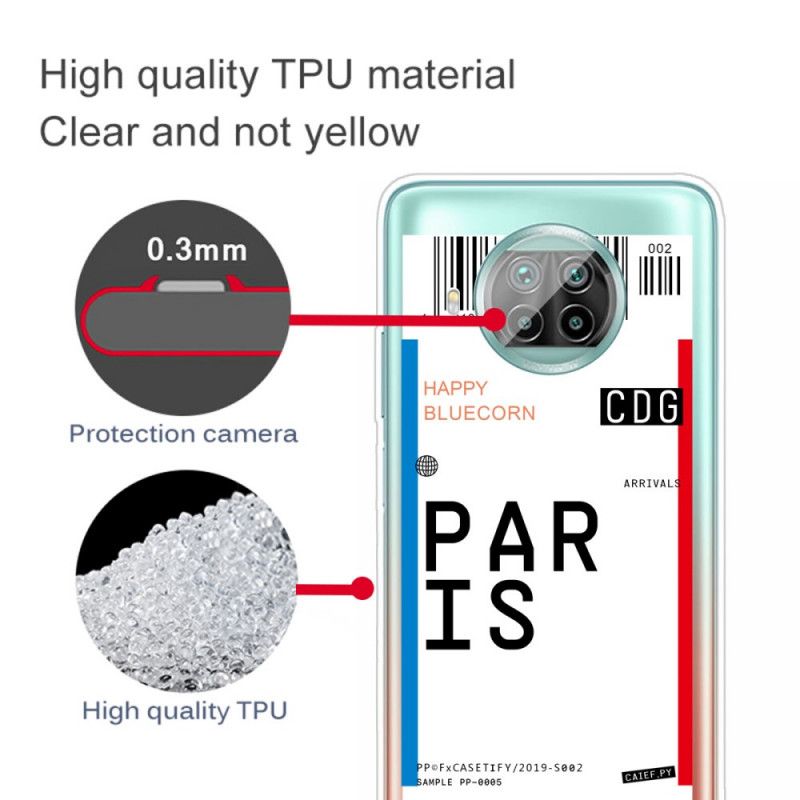 Case Kuoret Xiaomi Mi 10T Lite 5G / Redmi Note 9 Pro 5G Puhelinkuoret Maihinnousukortti Pariisiin