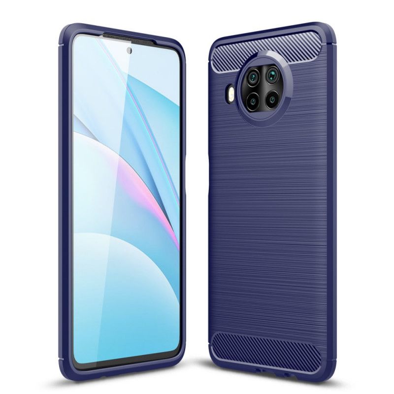 Case Kuoret Xiaomi Mi 10T Lite 5G / Redmi Note 9 Pro 5G Punainen Musta Puhelinkuoret Harjattu Hiilikuitu