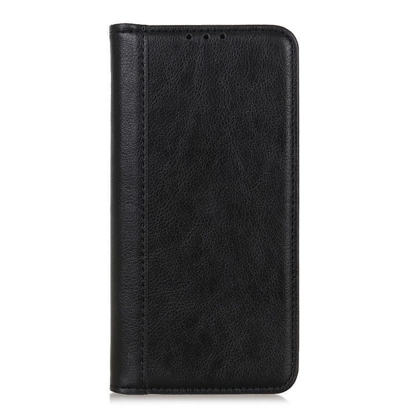 Flip Kotelot Xiaomi Mi 10T Lite 5G / Redmi Note 9 Pro 5G Vihreä Musta Puhelinkuoret Halkaistu Litsi Nahka