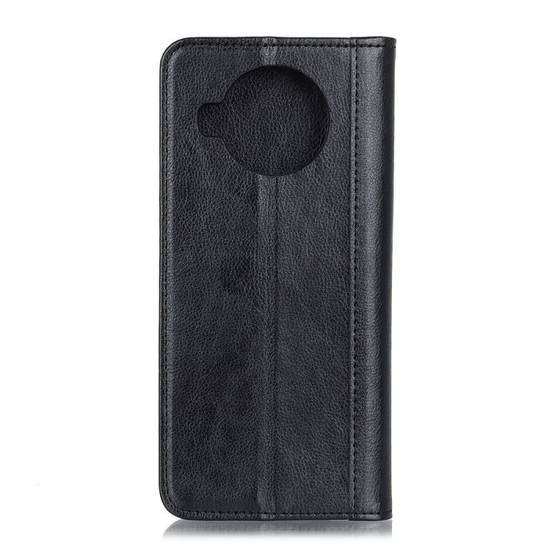 Flip Kotelot Xiaomi Mi 10T Lite 5G / Redmi Note 9 Pro 5G Vihreä Musta Puhelinkuoret Halkaistu Litsi Nahka