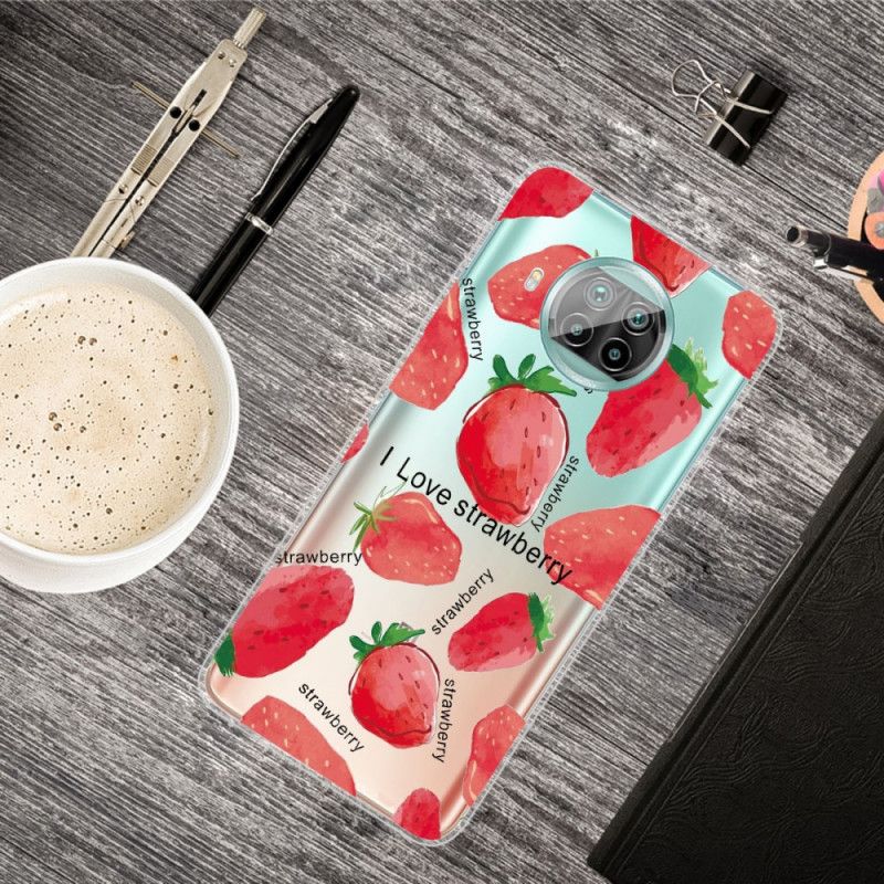 Kuori Xiaomi Mi 10T Lite 5G / Redmi Note 9 Pro 5G Mansikat Suojakuori