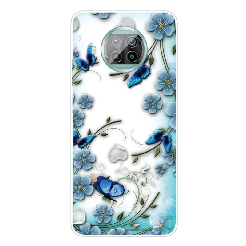 Kuori Xiaomi Mi 10T Lite 5G / Redmi Note 9 Pro 5G Perhosia Ja Kukkia Suojakuori