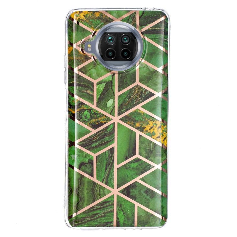 Kuori Xiaomi Mi 10T Lite 5G / Redmi Note 9 Pro 5G Vihreä Musta Geometrinen Marmori