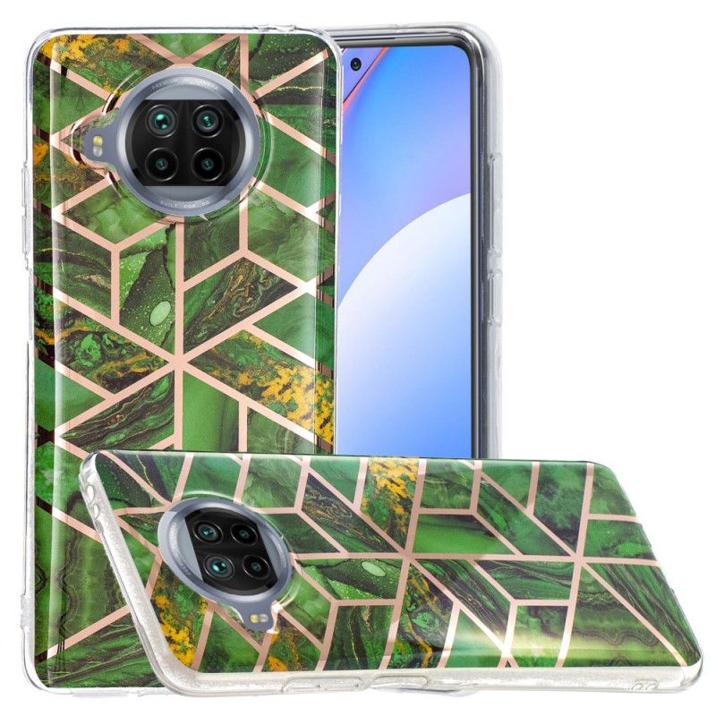 Kuori Xiaomi Mi 10T Lite 5G / Redmi Note 9 Pro 5G Vihreä Musta Geometrinen Marmori