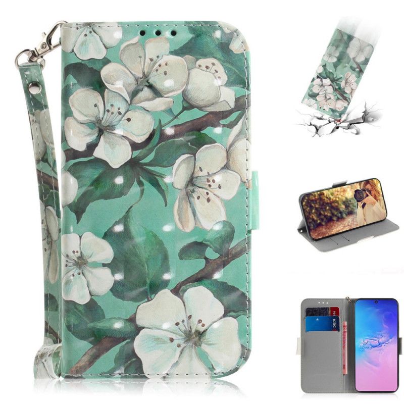 Flip Case Samsung Galaxy S10 Lite Kukkiva Oksa Tangalla