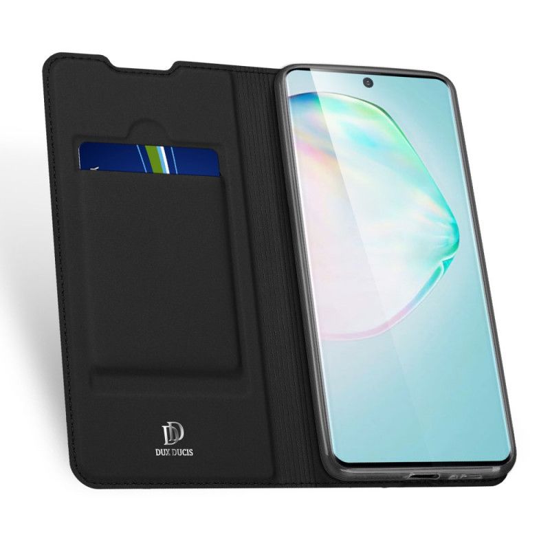 Flip Kotelot Samsung Galaxy S10 Lite Tummansininen Musta Pro Dux Ducis -Iho