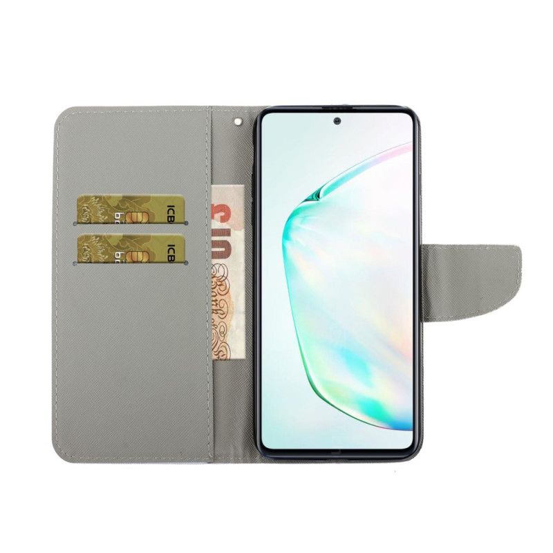 Nahkakotelo Samsung Galaxy S10 Lite Puhelinkuoret Nörtti Kettu Remmi