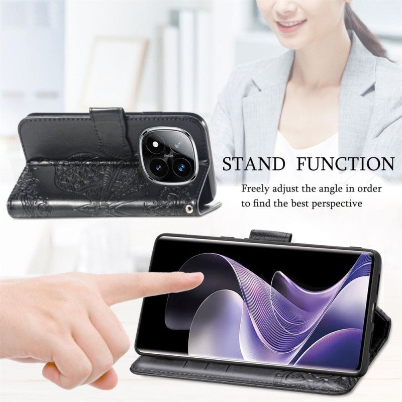 Nahkakotelo Xiaomi Redmi Note 14 Pro Plus 5g Barokkiperhonen