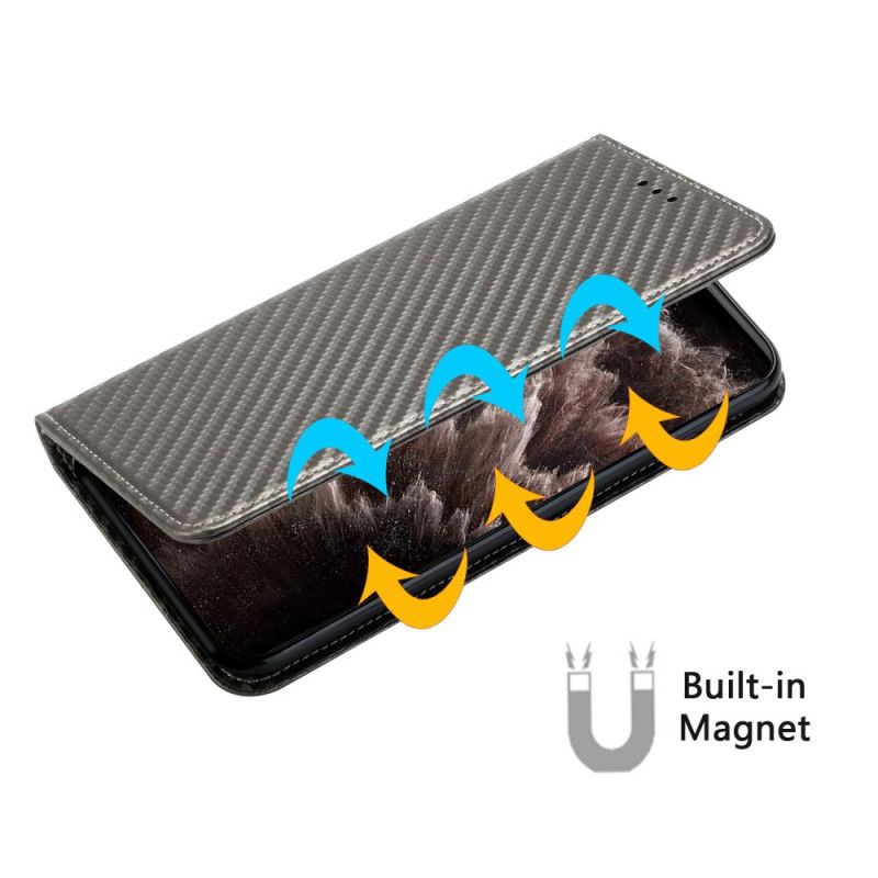 Nahkakotelo Xiaomi Redmi Note 14 Pro Plus 5g Hiilikuitu Strap-on Suojakuori