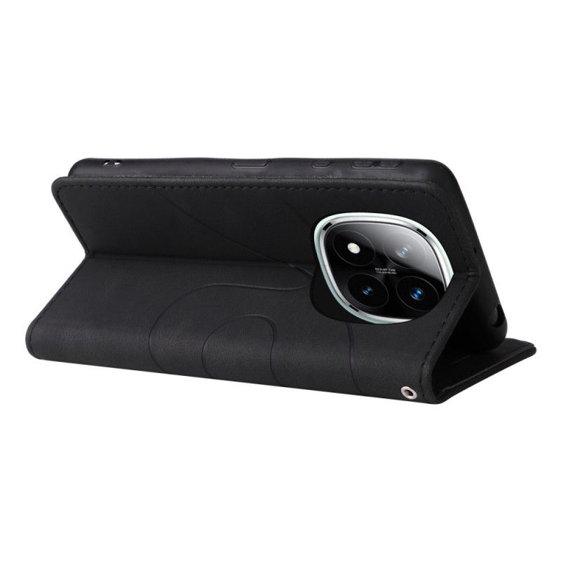 Nahkakotelo Xiaomi Redmi Note 14 Pro Plus 5g Kaksivärisiä Aaltoviivoja