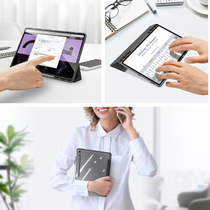 Samsung Galaxy Tab S10 Fe Plus Kolmipaneelinen Läpinäkyvä Takaosa