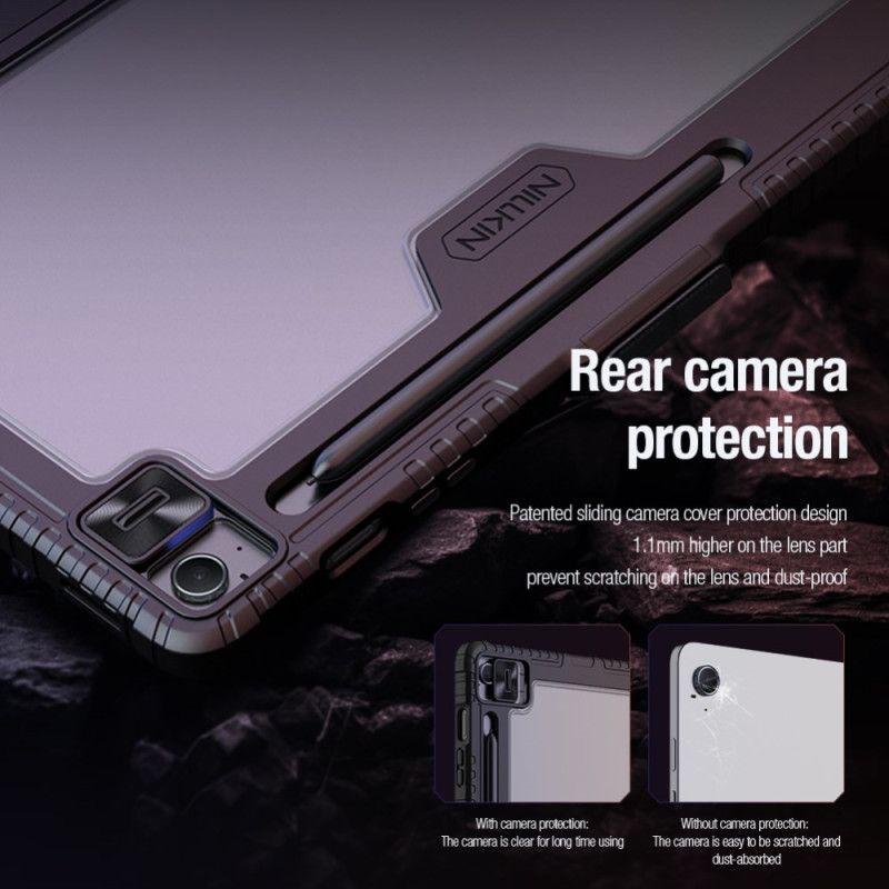 Samsung Galaxy Tab S10 Fe Plus Nillkin-puskuri Origami-telineellä Ja Liukuvalla Kannella