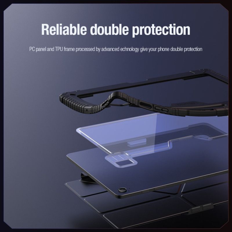 Samsung Galaxy Tab S10 Fe Plus Nillkin-puskuri Origami-telineellä Ja Liukuvalla Kannella