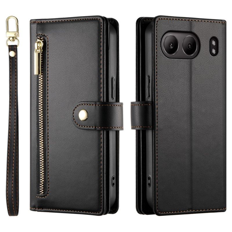 Kotelot Oneplus Nord 4 Lompakko Hihnalla Ja Olkahihnalla Suojakuori