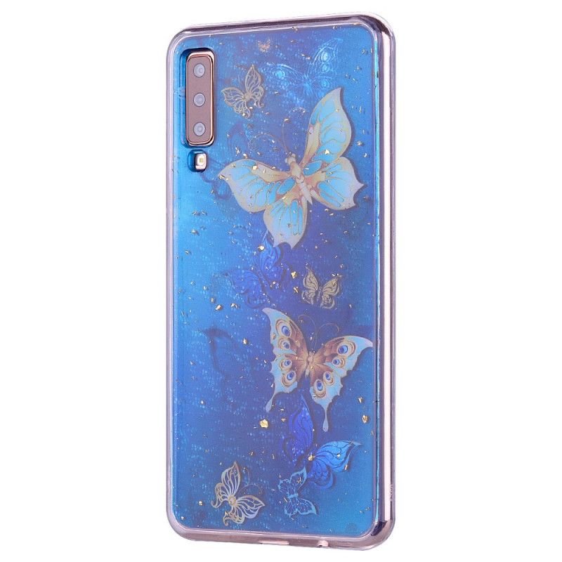 Kuori Samsung Galaxy A70 Puhelinkuoret Perhoset Ja Kimallus
