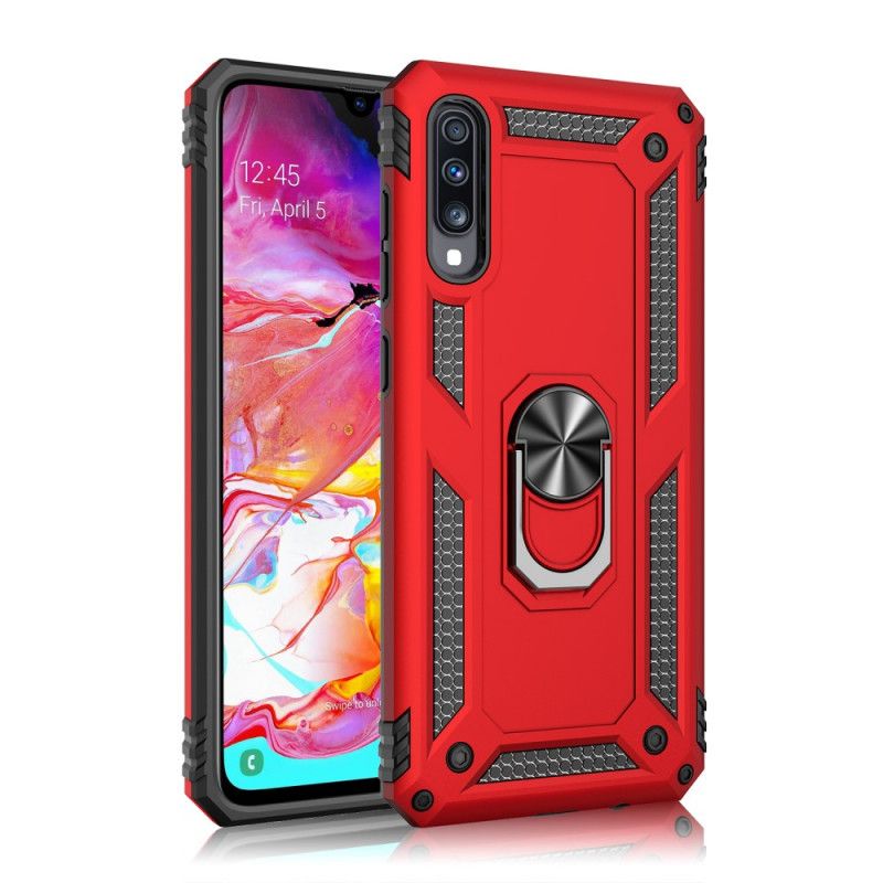 Kuori Samsung Galaxy A70 Punainen Musta Premium-Rengas
