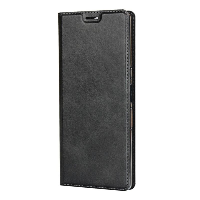 Flip Kotelot Sony Xperia 10 Plus Punainen Musta Ohuus Hihnassa