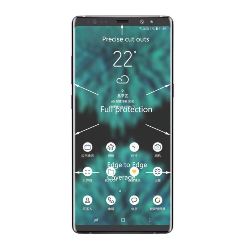 Karkaistu Lasisuoja Samsung Galaxy Note 9 Hattuprinssi-Näytölle