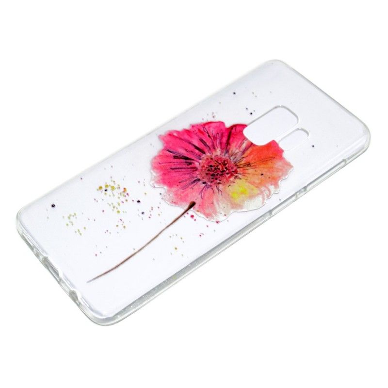 Kuori Samsung Galaxy S9 Läpinäkyvä Vesiväri Unikko