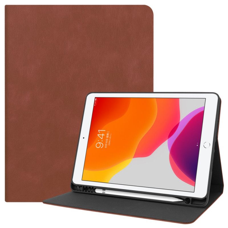 Kuoret iPad 10.2" (2019) (2020) Harmaa Musta Huippuluokan Nahkaefekti Suojakuori
