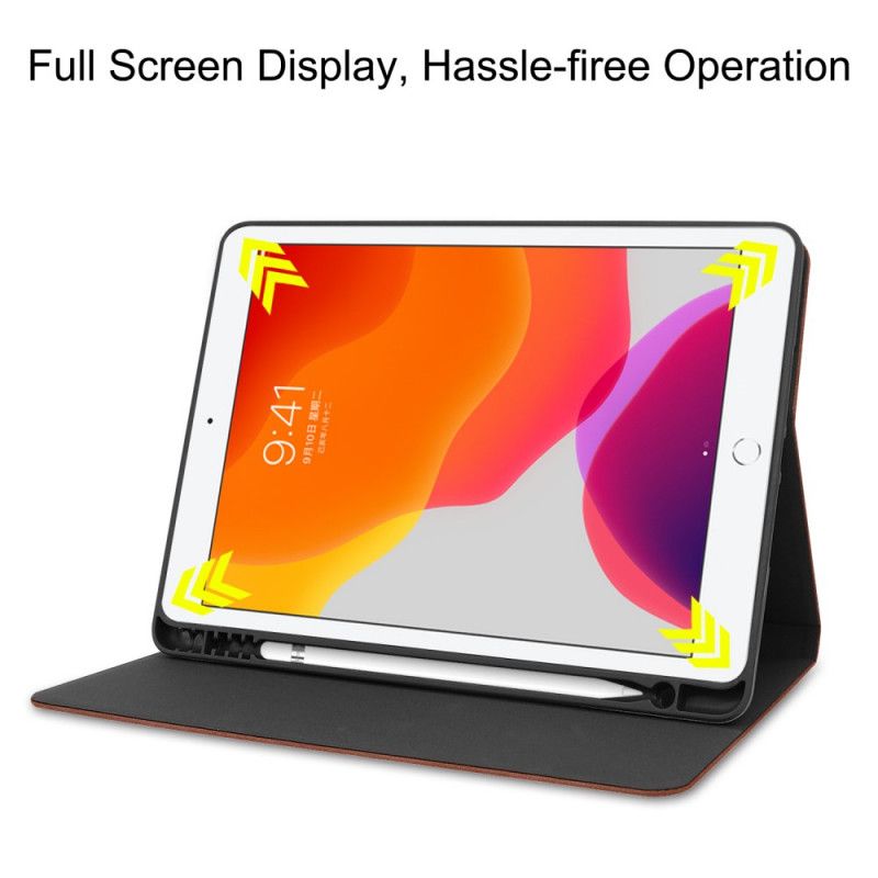 Kuoret iPad 10.2" (2019) (2020) Harmaa Musta Huippuluokan Nahkaefekti Suojakuori