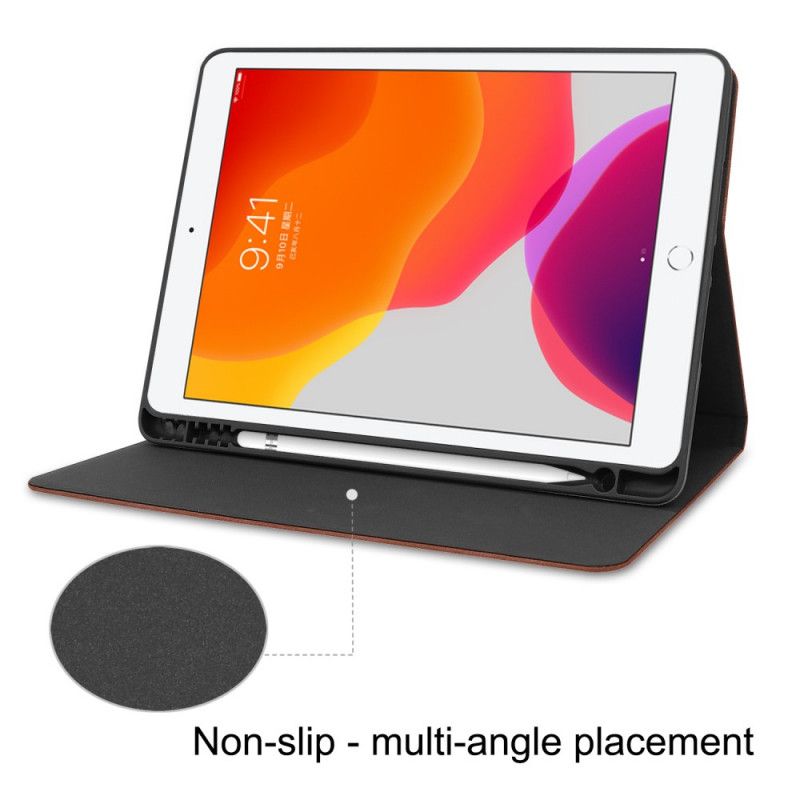 Kuoret iPad 10.2" (2019) (2020) Harmaa Musta Huippuluokan Nahkaefekti Suojakuori