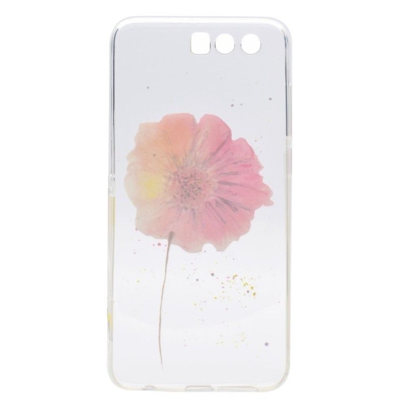 Kuori Honor 9 Läpinäkyvä Vesiväri Unikko Suojakuori