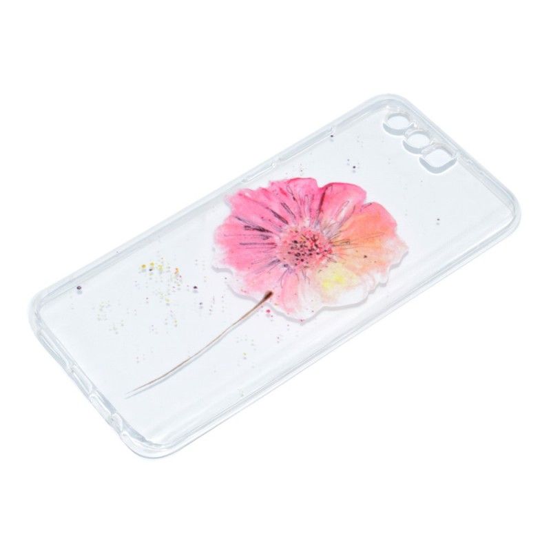 Kuori Honor 9 Läpinäkyvä Vesiväri Unikko Suojakuori