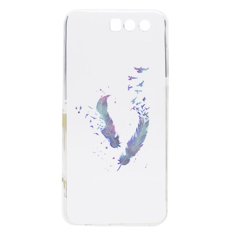 Kuori Honor 9 Läpinäkyvät Höyhenet Suojakuori